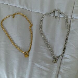 Brandy Melville black and gold chain necklace